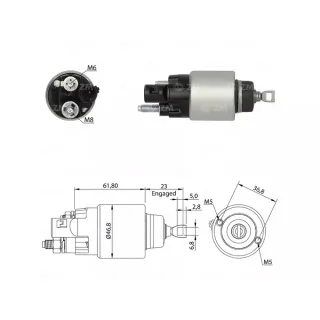 SOLENOIDE PARA ARRANQUE  BOSCH FIAT ARGO MOBI CRONOS EVO 1.0 1.3 12V