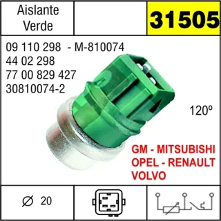 BULBO TEMPERATURA RENAULT SCENIC MEGANE KANGOO CLIO 1.9TDI 7700829427 EQUIVALENCIAS 24751FAL 890MB