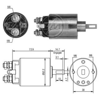SOLENOIDE HITACHI 12V HONDA ACCES/CIVIC/KAWASAKY