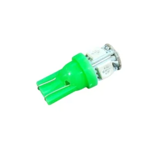 LAMPARA LED T10 5 PUNTAS VERDE