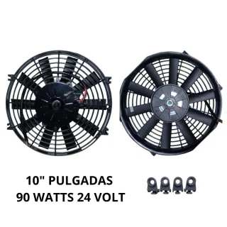 ELECTROVENTILADOR UNIVERSAL 10" 90W 24V ASP/SOP HORARIO/ ANTIHORARIO IMPORTADO EQUIVALENCIA = EV911