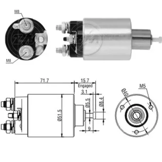 SOLENOIDE DELCO REMY 12V ASTRA 1.8-2.0 8V./VECTRA 2.4 16V./Z