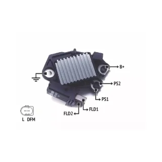 REGULADOR DE VOLTAJE VALEO 12V. VW GOL GOLF FOX POLO (REEMPLAZA A RNV593480) 593813 595229 599316 (IMPORTADO)