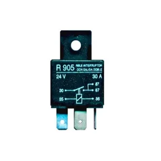 RELAY 5T.30A.24V-C/SALIDA DOBLE-LUCES-A.A.-BOCINA