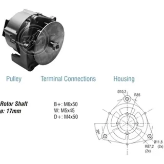 ALTERNADOR MERCEDES BENZ 1013-1114-1116-1218-1313-1316-1317-1319-1320-1418-1516-608 VOLTAJE 12 EQUIVALENCIAS 9120080113 9120080131  9120080158  912008
