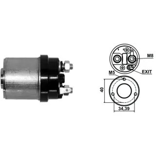 SOLENOIDE INDIEL 12V FRONTAL CHICO R19 C/MOTOR 1.6 INYECCION