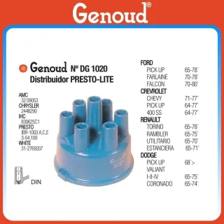 TAPA DISTRIBUIDOR VALIANT/TORNADO/CHEV/FAL.70/78 PRESTOLIT
