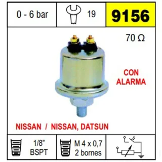 BULBO CEBOLLA NISSAN DATSUN 1/8'' CON ALARMA