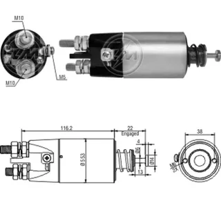 SOLENOIDE MITSUBISHI 24V VOLVO CAMIONES 2009-2011/ REN KEROX