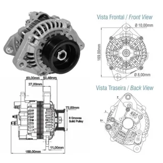 ALTERNADOR VOLVO VM21/ 24/ 310/ 17 24V 60A