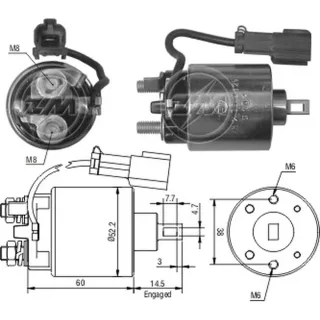 SOLENOIDE NISSAN 12V ALMERA/PRIMERA/SENTRA/200 SX