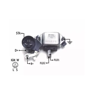 REGULADOR DE VOLTAJE HITACHI ISUZU-ASTRA-VECTRA D. 12V.4TER (IMPORTADO)