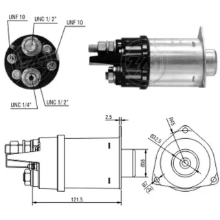 SOLENOIDE DELCO REMY 12V VW CAMIONES-CUMMINS 37MT-M.BENZ