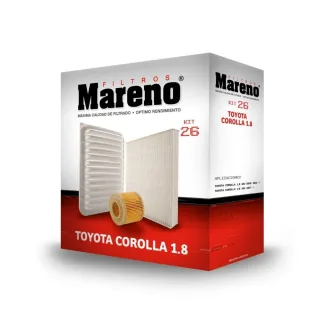 KIT TOYOTA COROLLA 1.8 AIRE-HABITACULO-ACEITE MR396J-MH953-EM1023