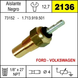BULBO TEMPERATURA FORD F-100 P.UP / VW MOTOR CUMMINS