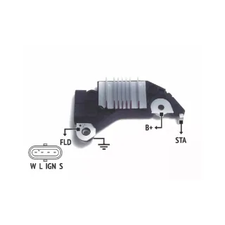 REGULADOR DE VOLTAJE DELCO- CHEVROLET CORSA/ASTRA 12V. (IMPORTADO)