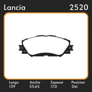 PASTILLAS DE FRENO  TOYOTA AXIO ALTIS-RAV 4 MOTOR 2.4- COROLLA IX / 01/08 LAR. 139 ANC. 55.65 ESP. 17 POSC. DEL. GUARDADO (883) EQUIVALENCIAS 4394 PD/