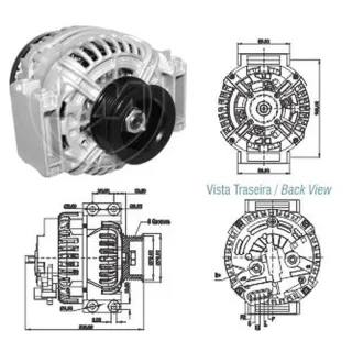 ALTERNADOR SCANIA F113 HL SERIE G/P/R/T 24V 110AMP