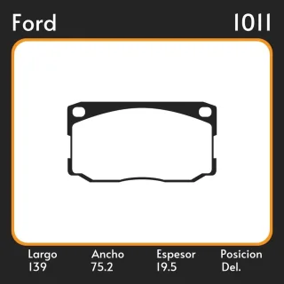 PASTILLAS DE FRENO  FORD F - 4000 (92/94) LAR. 139 ANC. 75.2 ESP. 19.5 POSC. DEL. GUARDADO (248) EQUIVALENCIAS 1233 PD/102 38220  3083