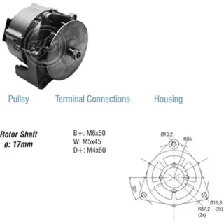 ALTERNADOR MASSEY FERGUSON 55 AMP 12V