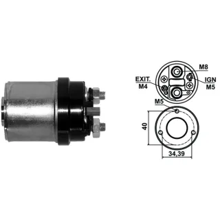 SOLENOIDE INDIEL 12V C/IGN-GACEL/SENDA/GOL(MOTOR AUDI)