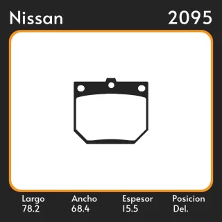 PASTILLAS DE FRENO NISSAN 180  TOYOTA CORONA VI    78-81 LAR. 78.2 ANC. 68.4 ESP. 15.5 POSC. DEL. GUARDADO (49) EQUIVALENCIAS 37390 3619