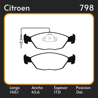 PASTILLAS DE FRENO CITROEN XSARA RENAULT R11-R19-CLIO-MEGANE   PEUGEOT 306 90/96 LAR. 140.1 ANC. 45.6 ESP. 17 POSC. TRAS. GUARDADO (253) EQUIVALENCIAS