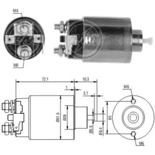 SOLENOIDE MITSUBISHI 12V HYUNDAI/DODGE/SUZUKI SAMURAI