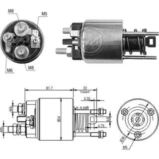 SOLENOIDE PARA ARRANQUE MAGNETI MARELLI BMW SERIE 3 12V EQUIVALENCIAS 85541670