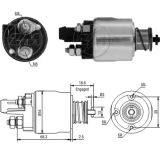 SOLENOIDE VALEO 12V VW 1.0 MOTOR EA111-1.6 MOTOR EA111