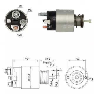 SOLENOIDE DELCO REMY 12V CHEVROLET AVEO 1.2- SPARK 1.0 1.2