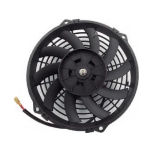 ELECTROVENTILADOR UNIVERSAL FLUJO: ASP. - SOP. | GIRO: HOR. - ANTIHOR. |  EXT. 9"  | VOLTAJE: 12 V | POT. 90 W | CAUDAL: 1510 M3|H | ALTURA: 65 MM | A
