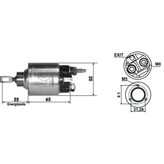 SOLENOIDE BOSCH 12V RENAULT MEGANE /MEGANE CLASIC/ MEGANE