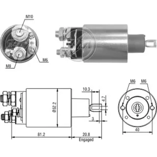 SOLENOIDE INDIEL 12V FORD CAMION/CLARK/CASE/CUMMINS/MASSEY