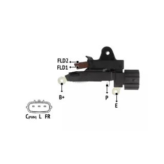REGULADOR DE VOLTAJE DELCO HYUNDAI ELANTRA 1.6 - 1.8 - 2.0  / KIA RIO 2016 12V EQUIVALENCIAS  373702E950  ARD8299BS  ARD8299KR  ARD9299BS  37300-2E700