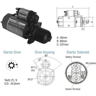 ARRANQUE FORD CARGO F-4000 MERCEDES BENZ-1516 VW-12.170-13.170-13.190-14.170-15.170-16.170-16.200-17.210 VOLTAJE 12V EQUIVALENCIAS 9000453074  TJG9110