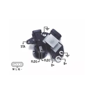 REGULADOR DE VOLTAJE 24V. DELCO REMY - ALTERNADOR 11SI (IMPORTADO)