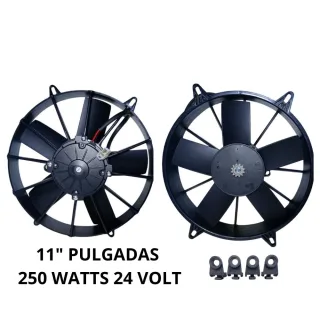 ELECTROVENTILADOR UNIVERSAL 11" 120W 24V ASP/SOP HORARIO/ ANTIHORARIO IMPORTADO EQUIVALENCIA = EV921