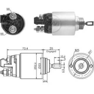 SOLENOIDE BOSCH 12V VW FOX-GOLF-GOL-VOYAGE