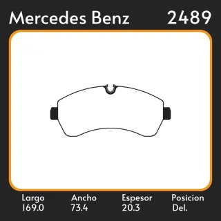 PASTILLAS DE FRENO  MERCEDES BENZ SPRINTER VAN 515 CDI   12 / LAR. 169 ANC. 73.4 ESP. 20.3 POSC. DEL. GUARDADO (1073) EQUIVALENCIAS 3226 PD/661 4468 2
