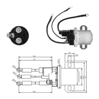 SOLENOIDE PARA ARRANQUE SCANIA SERIE P SERIE R SERIE T TENSION 24V EQUIVALENCIAS U001T01372
