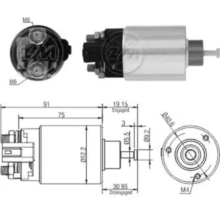 SOLENOIDE DELCO REMY 12V HYUNDAI AZERA 3.3 L-3.8 L- ENTOURAGE 3.8 L 2008 / KIA AMANTI 3.8L 2008-2009