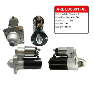MOTOR DE ARRANQUE DELCO REMY FIAT DOBLO FIORINO GRAN SIENA IDEA PALIO SIENA STRADA 1.3 1.4 FIRE NAFTA DIENTES 9 VOLTS 12V SENTIDO ANTIHORARIO POTENCIA
