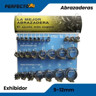 EXHIBIDOR 9-12MM ESTAMPADA - 298 ABRAZADERAS