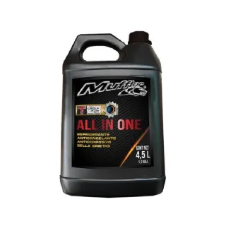 REFRIGERANTE T28 ALL IN ONE 4.5 LITROS  INHIBIDOR DE CORROSION ANTICONGELANTE SELLADOR DE FUGAS CON PARTICULAS METALICAS AMARILLO