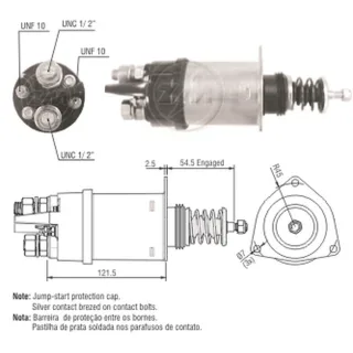 SOLENOIDE DELCO REMY 24V CATERPILLAR/CUMMINS