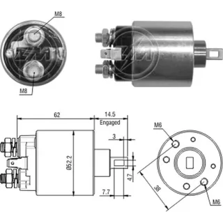 SOLENOIDE INDIEL 12V RENAULT CLIO 1.9D/MEGANE/VOLVO S40/MITS