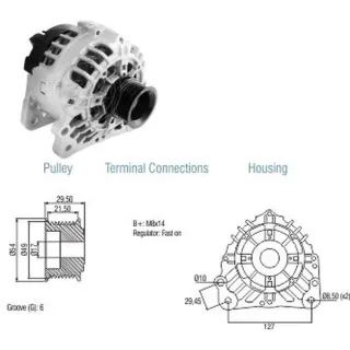 ALTERNADOR AUDI A4/TT 24V 90AMP