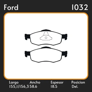 PASTILLAS DE FRENO  FORD MONDEO 93/95 LAR. 155.1/156.3 ANC. 58.6 ESP. 18.5 POSC. DEL. GUARDADO (281) MAZFREN 3114 FRAS LE PD/352 FIMPEX 1130 LPR 05P47