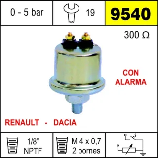 BULBO CEBOLLA RENAULT DACIA 1/8'' CON ALARMA